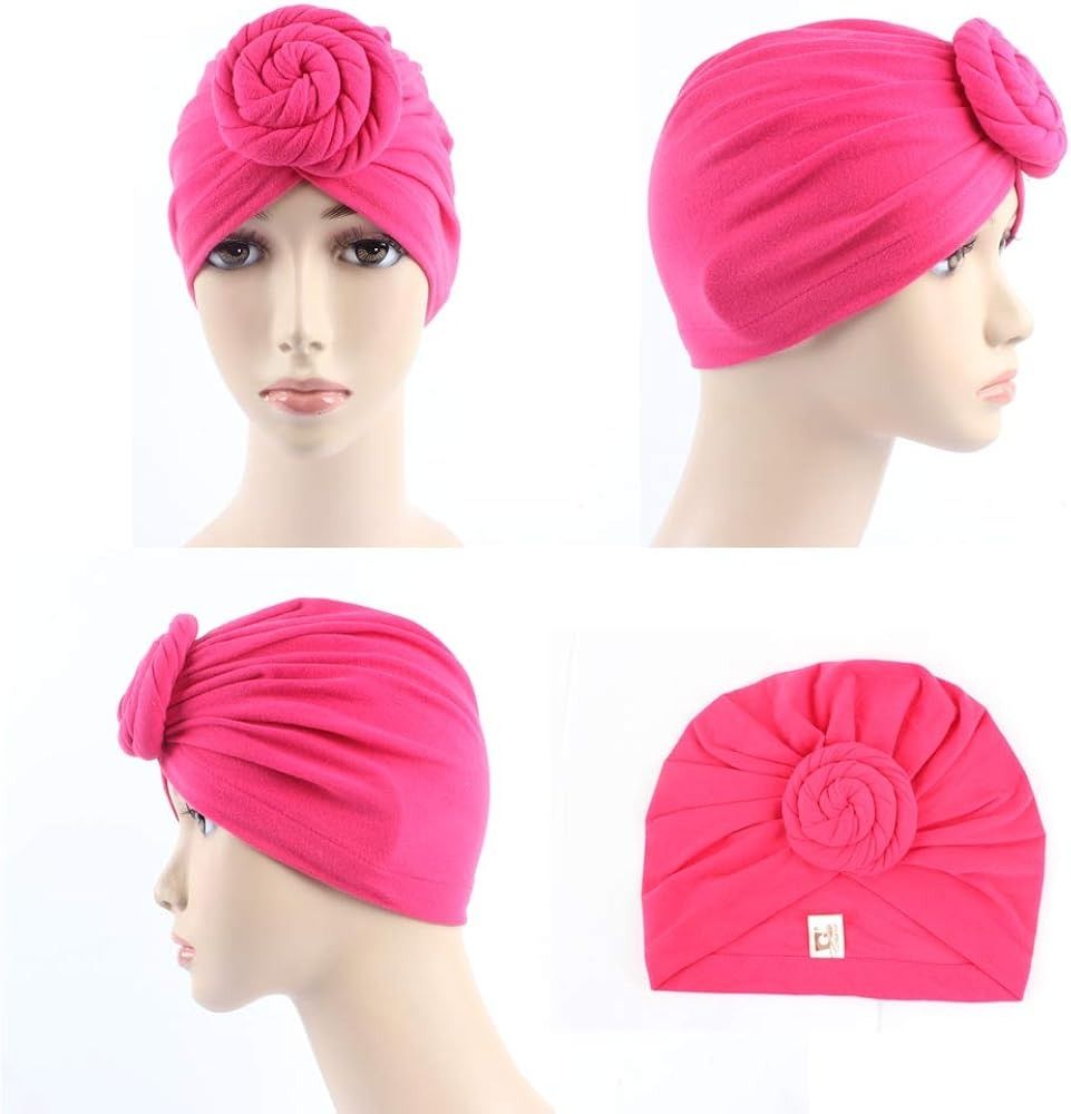 Women Turban African Pattern Knot Head-wrap Beanie Pre-Tied Bonnet Chemo Cap Hair Loss Hat