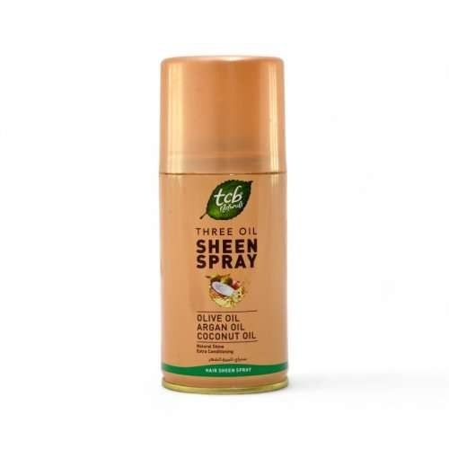 TCB Naturals Three Oil Sheen Hair Spray Olive Coconut Argan Nourish Shine