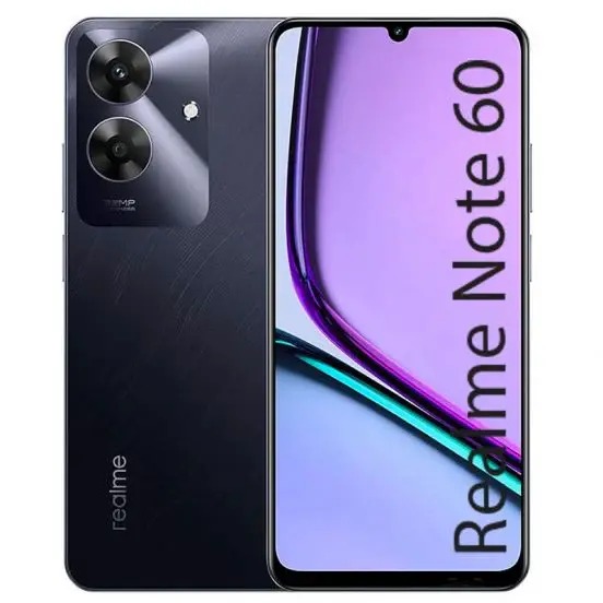 New Arrival Realme Note 60 128GB ROM +8(4+4)GB RAM 6.74" 90Hz 32MP AI Camera IP64 Dust Water Proof 5000mAh Ultra Slim Android 14 Dual SIM Smart Phones Side Fingerprint phone