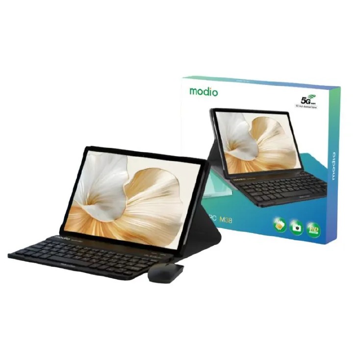 [NEW ARRIVAL]  Modio M38 TABLET 16GBRAM 1TBROM 8,000mAh  Android 11 Dual SIM 10.1inch IPS LCD.  Supports Dual SIM and comes with a mouse, case, keyboard and stylus PEN.