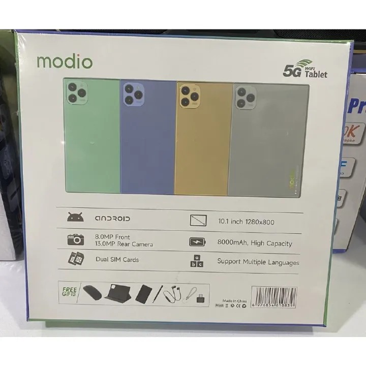 [NEW ARRIVAL]  Modio M38 TABLET 16GBRAM 1TBROM 8,000mAh  Android 11 Dual SIM 10.1inch IPS LCD.  Supports Dual SIM and comes with a mouse, case, keyboard and stylus PEN.