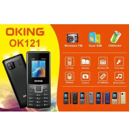 Oking Ok121,1.8-inch 'Dual SIM' Bluetooth, Wireless FM Radio, Bright Torch, Music Player, Camera FEATURE PHONE