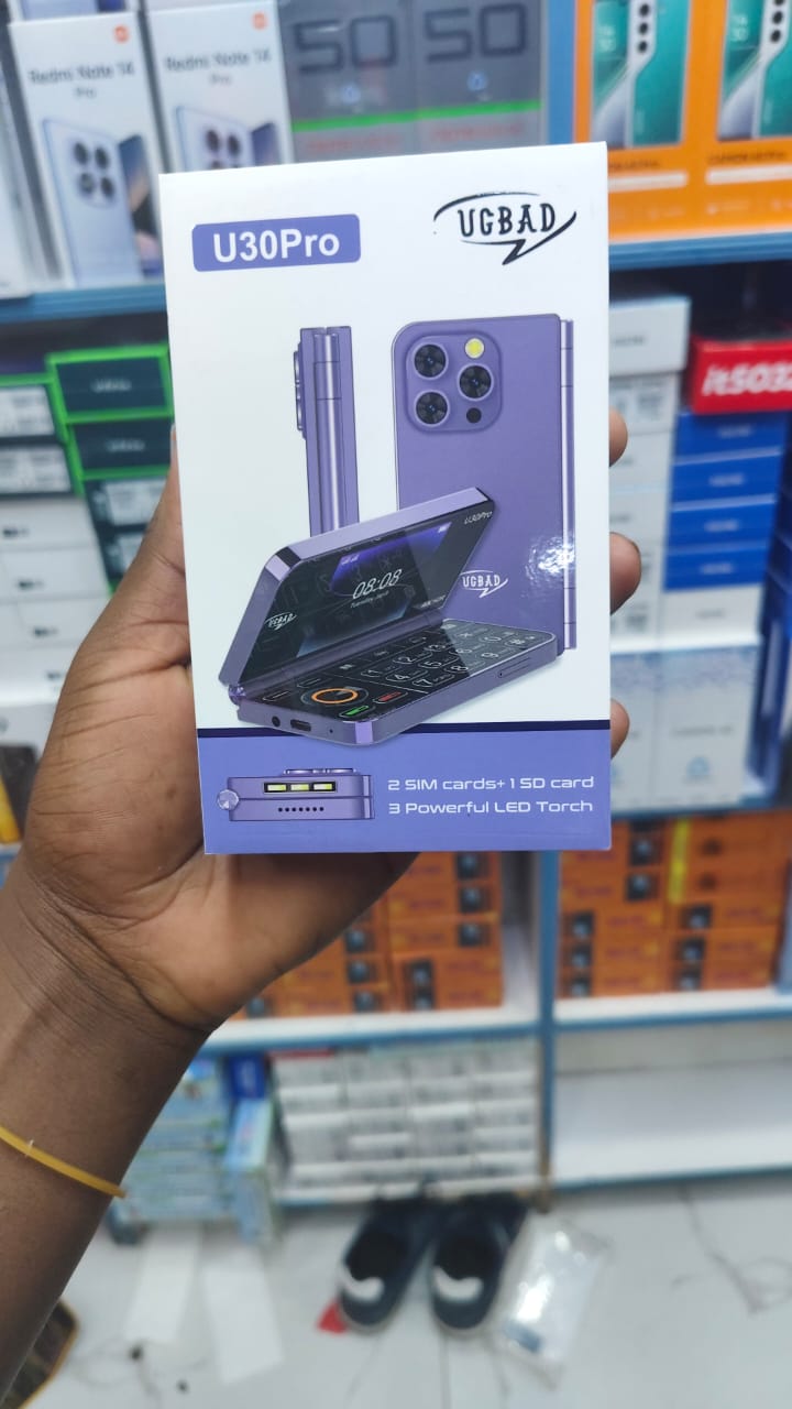 [NEW ARRIVAL!!!]UGBAD U30 Pro Keypad Flip Phone 2500mAh Battery Wireless FM Type -C Charging 2.8 Inches inside 2.4 Inches outside Internet Browser Camera FEATURE PHONE