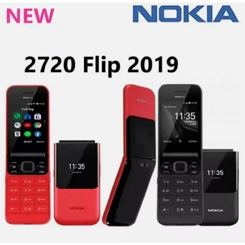 Nokia 2720 Flip 2.8 Inch Display 4G LTE Camera Flip Phone Dual SIM KaiOS Good Unlocked Featured phone