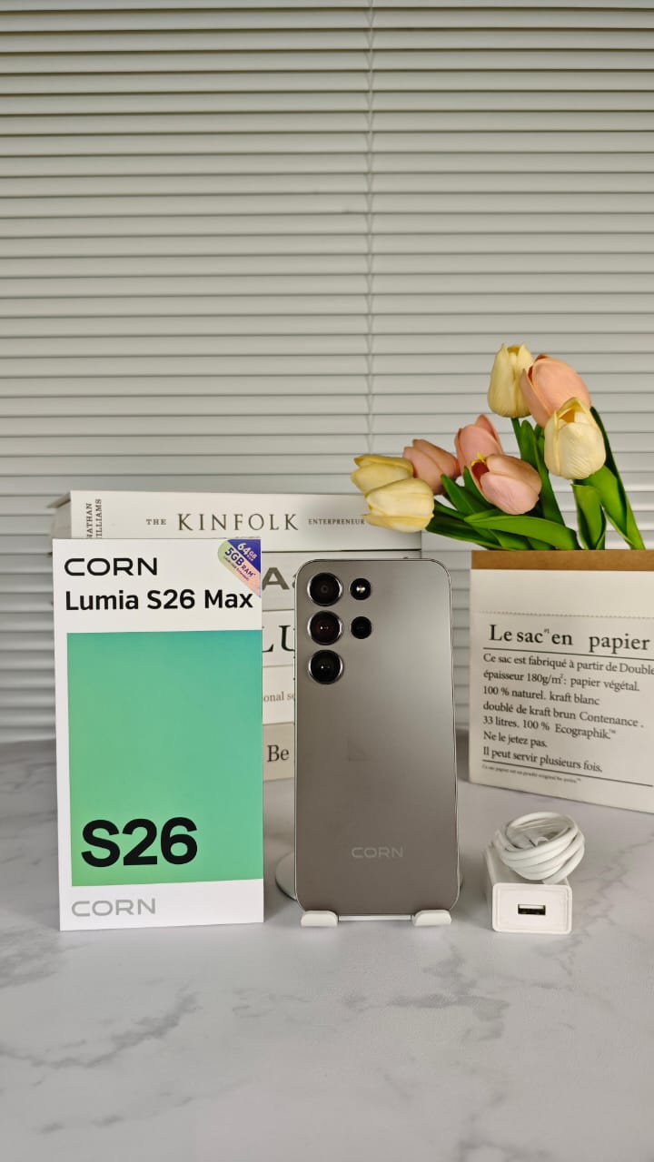 CORN LUMIA S26 MAX 6.67"HD STORAGE ROM 64GB RAM 5(2+3)GB STRONG BATTERY 5000mAh DUAL SIM CARD SMART PHONE SIDE-MOUNTED FINGERPRINT FACE UNLOCK,13MP ULTRA CAMERA 8MP SELFIE TYPE-C CHARGING