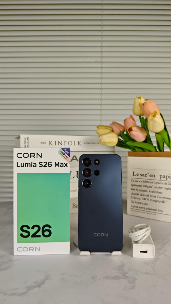 CORN LUMIA S26 MAX 6.67"HD STORAGE ROM 64GB RAM 5(2+3)GB STRONG BATTERY 5000mAh DUAL SIM CARD SMART PHONE SIDE-MOUNTED FINGERPRINT FACE UNLOCK,13MP ULTRA CAMERA 8MP SELFIE TYPE-C CHARGING