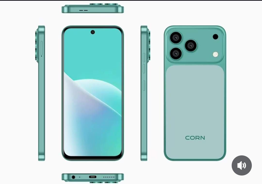 CORN MEGA 100 MAX 6.67"HD 64GB ROM, 5(2+3)GB RAM  5000mAh STRONG BATTERY DUAL SIM CARD SMART PHONE SIDE-MOUNTED FINGERPRINT FACE UNLOCK,13MP ULTRA CAMERA 8MP SELFIE CAMERA TYPE-C CHARGING