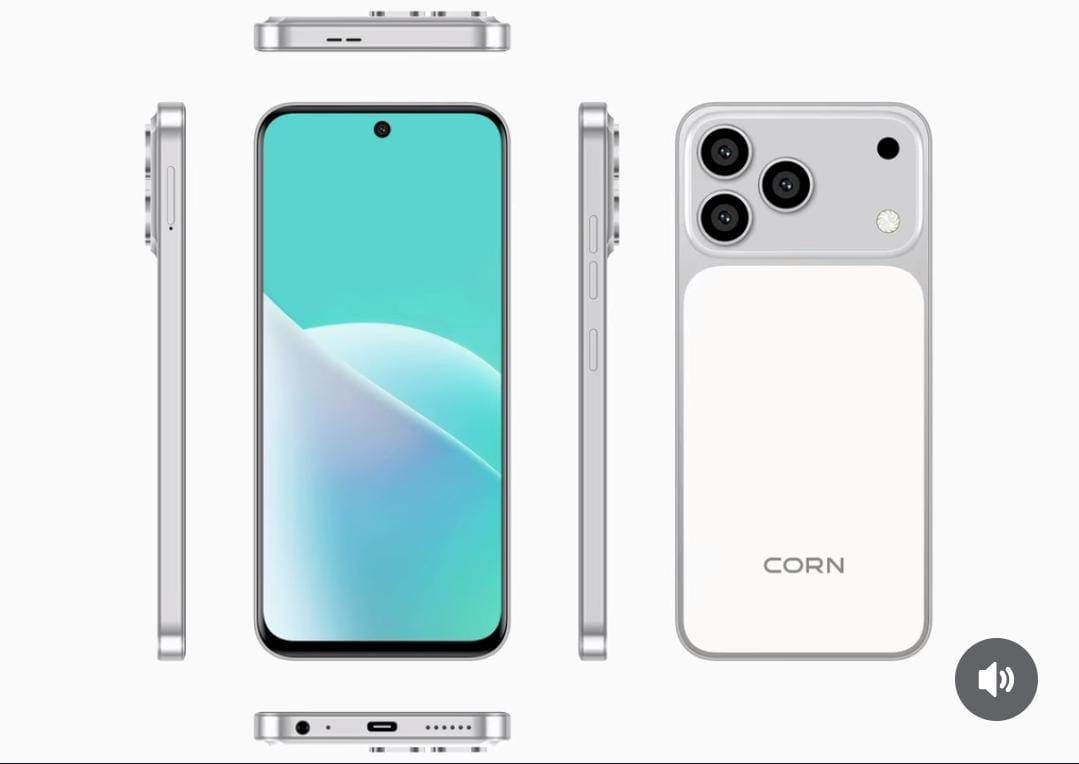 CORN MEGA 100 MAX 6.67"HD 64GB ROM, 5(2+3)GB RAM  5000mAh STRONG BATTERY DUAL SIM CARD SMART PHONE SIDE-MOUNTED FINGERPRINT FACE UNLOCK,13MP ULTRA CAMERA 8MP SELFIE CAMERA TYPE-C CHARGING