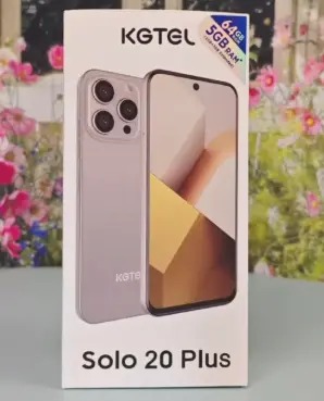 KGTEL SOLO 20 PLUS 64GB ROM+5GBRAM BATTERY 5000MAH SCREEN 6.67" NETWORK 2G/3G CAMERA REAR 13MP+FRONT 8MP FACE UNLOCK SIDE MOUNTED FINGERPRINT SMART PHONE