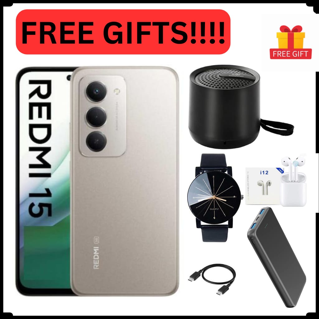 [NEW ARRIVAL] Redmi 15 4G 6.9" 128GB ROM +6GB RAM 7000mAh 33W charger ip64 50MP +8 MP Octa-core Qualcomm SM6225 Snapdragon 685 (6 nm) IPS LCD, 144Hz Android 15 Fingerprint (side-mounted)SMARTPHONES