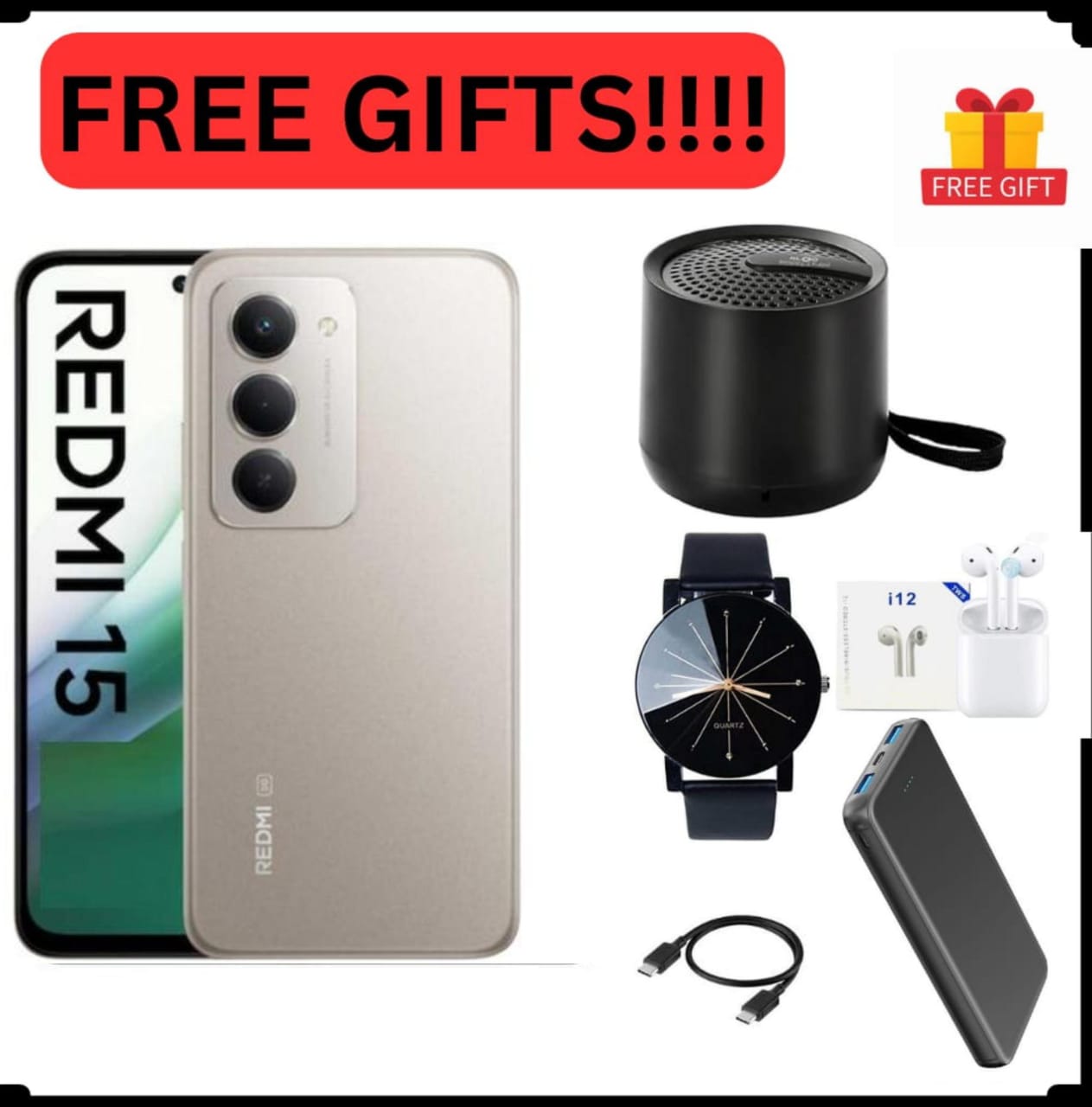 [NEW ARRIVAL] Redmi 15 4G 6.9" 256GB ROM +8GB RAM 7000mAh 33W charger ip64 50MP +8 MP Octa-core Qualcomm SM6225 Snapdragon 685 (6 nm) IPS LCD, 144Hz Android 15 Fingerprint (side-mounted) SMARTPHONE