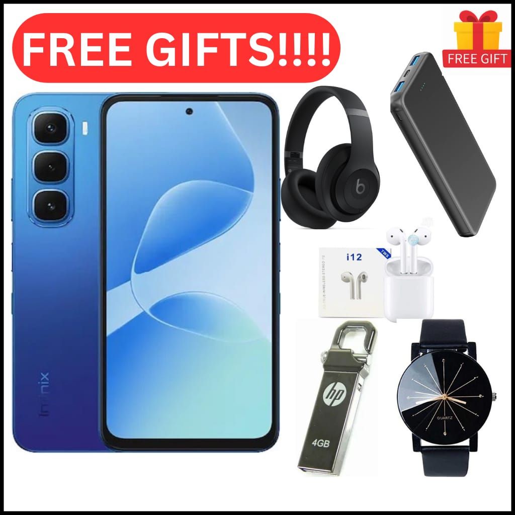 Infinix Hot 60i 128GB+12(6+6)GB 6.7" 120Hz Screen 4G Phone Dual SIM 5160mAh Battery 45W Charging 50MP Camera Fingerprint Lock Android 15 G81 Smart AI smart Phones WITH FREE GIFTS!!