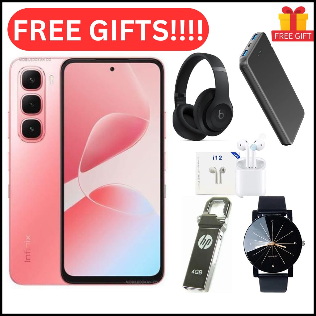 Infinix Hot 60i 128GB+12(6+6)GB 6.7" 120Hz Screen 4G Phone Dual SIM 5160mAh Battery 45W Charging 50MP Camera Fingerprint Lock Android 15 G81 Smart AI smart Phones WITH FREE GIFTS!!