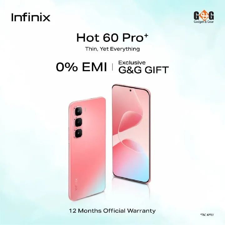[NEW ARRIVALS] Infinix Hot 60 Pro Plus 256GB+16(8+8)GB 6.78" 144Hz Curved AMOLED Display 50+13MP Camera 5160mAh Battery 45W Fast Charging Corning Gorilla Glass 7i IP65 Infinix Hot 60 Pro+ AI Smartphon