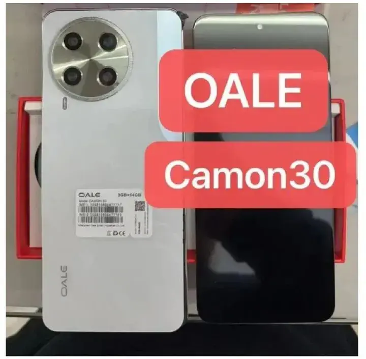 [NEW ARRIVAL!!]Oale Camon 30 64GB ROM+3GB RAM 6.6" Display 120Hz Display 8MP+5MP+AI Camera 5075mAh Battery 10W Charge IP54 Dust And Water Resistant Fingerprint Unlock MTK Helio G81 Android Smartphone