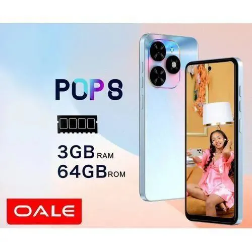 [NEW ARRIVAL!!]OALE POP 8, 64GB ROM+ 3GB RAM 6.6" screen display , 5MP FRONT CAMERA +8MP CAMERA + AI CAM 4G (Dual SIM) 5075 mAh fingerprint unlock smart phone