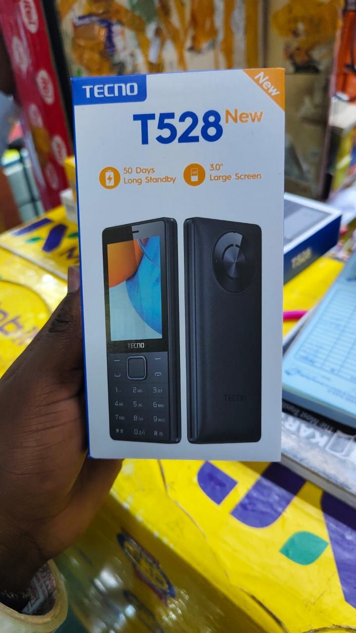 [NEW ARRIVALS!!] TECNO T528 SCREEN 3.0” STORAGE 16MB ROM+8MB RAM, FM RADIO,DUAL SIM,KING VOICE 2500MAH BATTERY CAPACITY,TYPE C CHARGER,CAMERA,NEW ARRIVAL KABAMBE/KATULULU/MULIKA MWIZI FEATURE PHONE