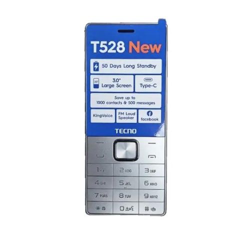 [NEW ARRIVALS!!] TECNO T528 SCREEN 3.0” STORAGE 16MB ROM+8MB RAM, FM RADIO,DUAL SIM,KING VOICE 2500MAH BATTERY CAPACITY,TYPE C CHARGER,CAMERA,NEW ARRIVAL KABAMBE/KATULULU/MULIKA MWIZI FEATURE PHONE