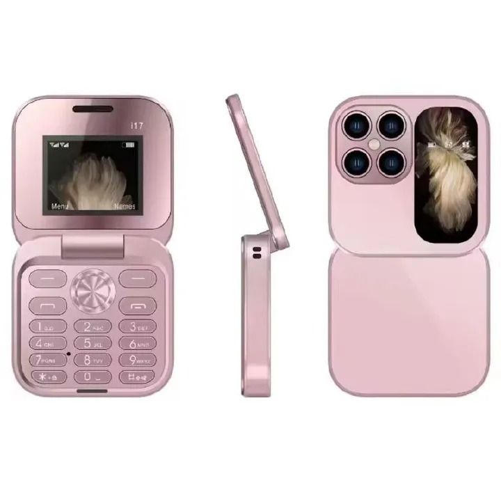 [NEW ARRIVAL!!]i17 PRO FLIP PHONE DUAL SIM CARD TWO - 2 SIM CARD SLOT BATTERY 1000MAH FM RADIO 1.77 INCH SCREEN DISPLAY FOLDABLE PHONE NEW ARRIVAL ON OFFER KABAMBE featured phones