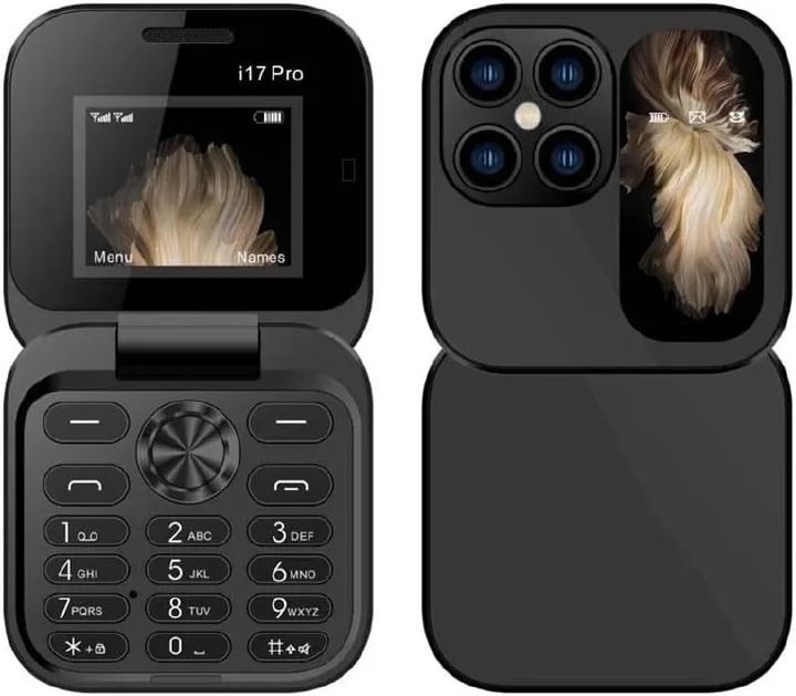 [NEW ARRIVAL!!]i17 PRO FLIP PHONE DUAL SIM CARD TWO - 2 SIM CARD SLOT BATTERY 1000MAH FM RADIO 1.77 INCH SCREEN DISPLAY FOLDABLE PHONE NEW ARRIVAL ON OFFER KABAMBE featured phones