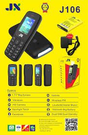 [NEW ARRIVAL!!!]JX J106 DUAL SIM PHONE 1500MAH BATTERY CAPACITY WIRELESS FM, BIG TORCH , SCREEN DISPLAY 1.77" KABAMBE/KATULULU/MULIKA MWIZI/BATTON/FEATURE PHONE