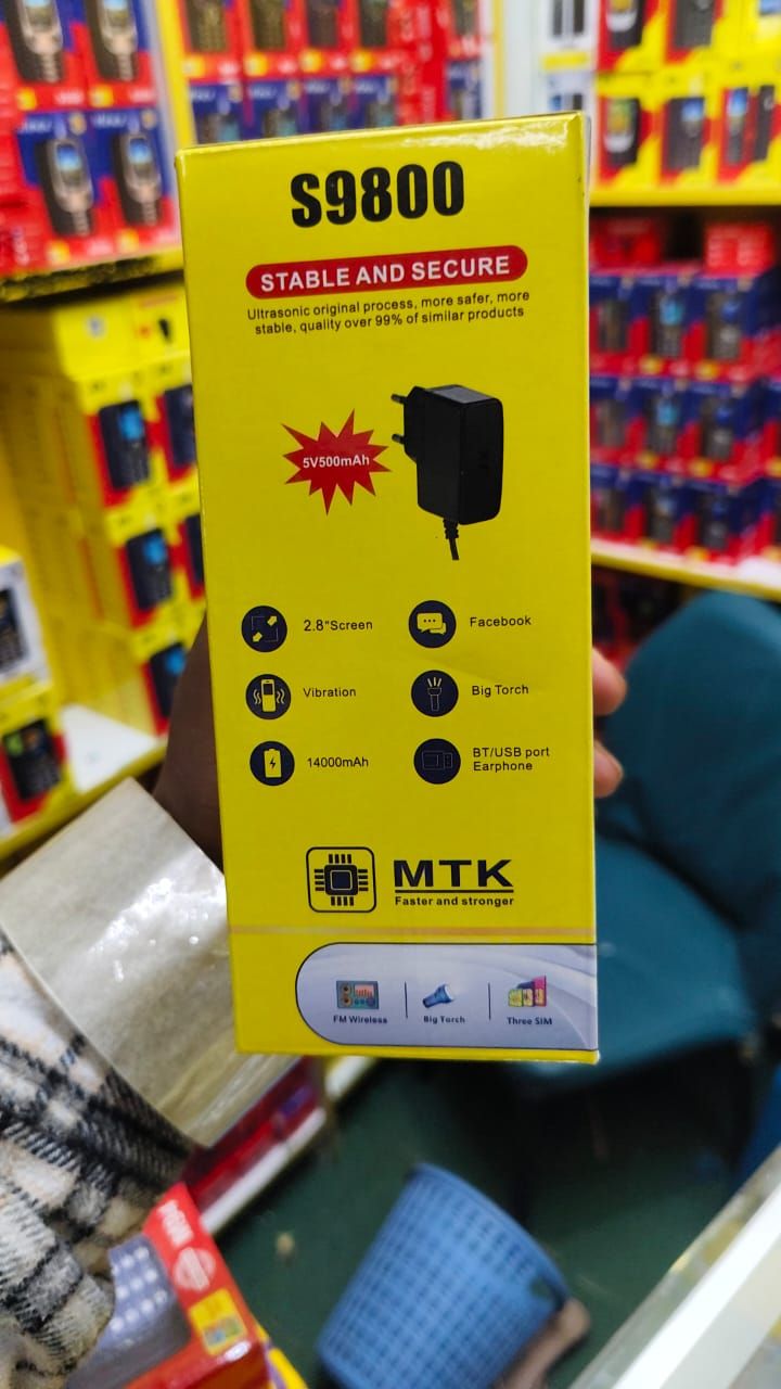 [NEW ARRIVALS!!]BRAND NEW JX S9800 TRIPLE SIM CARD PHONE 2.8 inch Display 14000mAh Buletooth Vibrator/Wireless FM/ MP3/MP4/Big Torch/ Auto callrecording/Power Bank Cell Feature Phone