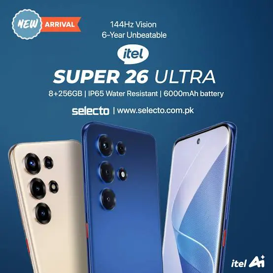 [NEW ARRIVALS!!!] Itel SUPER 26 ULTRA 8GB RAM + 256GB ROM Storage 6.8" Inch 144Hz 3D Curved AMOLED Display In-display fingerprint scanner IP65 6000mAh AMOLED Dual Sim Android 15 Smartphones