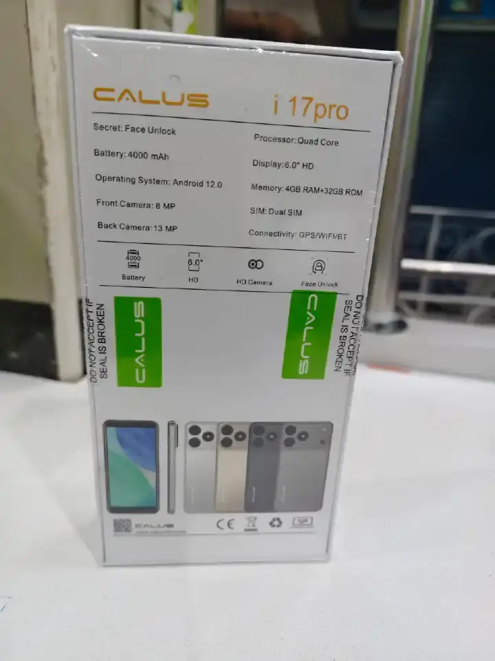 [NEW ARRIVAL]Calus i17 Pro  Android 12 smartphone 32gb Rom + 4gb Ram 6.0 inches IPS LCD screen display 4000mAh battery capacity OCTA-CORE Processor 13mp dual main camera+ 8mp selfie android smartphone