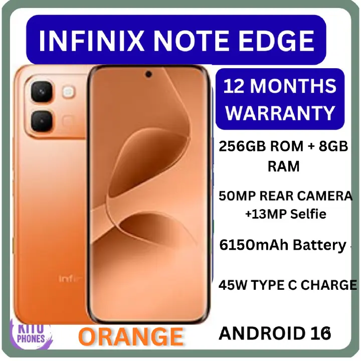 [NEW ARRIVALS!!] INFINIX NOTE EDGE 256GB ROM+8GB RAM 6.78" 120Hz AMOLED DISPLAY 6150mAh BATTERY 50MP +13MP SELFIE World’s 1st MediaTek Dimensity 7100 45W Type-C Charge Android smartphone +FREE GIFTS!!