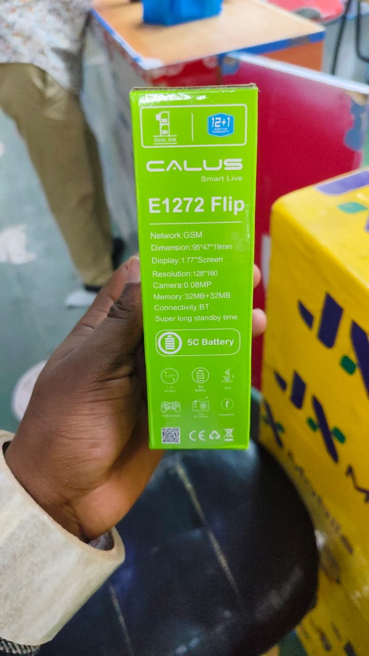 CALUS E1272 FLIP KABAMBE,TYPE C FAST CHARGING 1.77 DISPLAY, FACEBOOK, OPERA MINI, WIRELESS FM, INTERNET MOBILE, DUAL SIM FEATURED PHONE