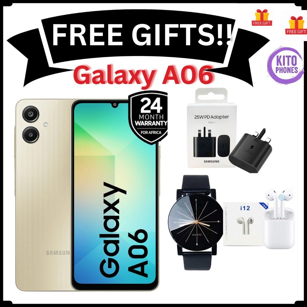 [NEW ARRIVAL!!!]Samsung Galaxy A06 64GB+4GB 50MP Camera 6.7" 90Hz MTK Helio G85 (12nm) 5000mAh 25W Type-C Charge Android 14 Side Fingerprint Unlock phone Smart Phone+ FREE GIFTS!!!!!!!