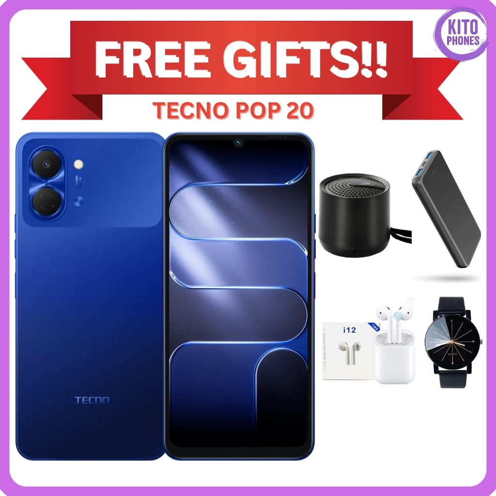 [NEW ARRIVAL!!!] Tecno Pop 20 128GB + 4GB 120Hz 6.75" Display IP64 Dust & Water Resistance 13MP Camera UNISOC T7250 Processor 5000mAh Long-lasting Battery 15W Fast Charging smartphone + FREE GIFTS