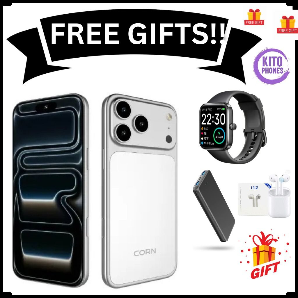 [ BRAND NEW ] CORN Cphone 17 Pro Max Android 14 smartphone 64GB Rom +5(2+3GB) Ram 6.6 inches IPS LCD screen display 5000mAh battery  OCTA-CORE 13mp main camera+ 8mp smartphone + free gifts