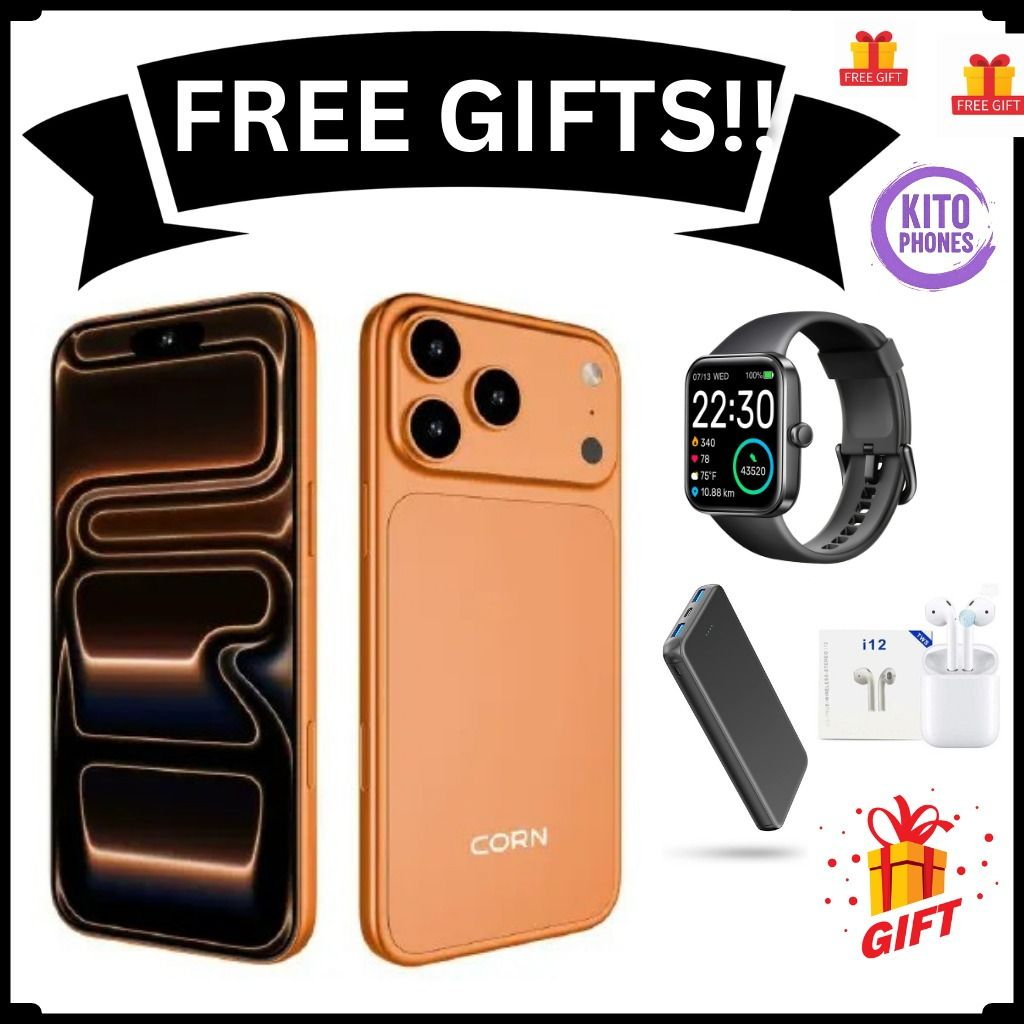 [ BRAND NEW ] CORN Cphone 17 Pro Max Android 14 smartphone 64GB Rom +5(2+3GB) Ram 6.6 inches IPS LCD screen display 5000mAh battery  OCTA-CORE 13mp main camera+ 8mp smartphone + free gifts