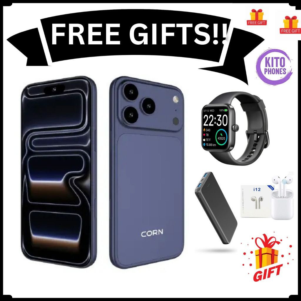 [ BRAND NEW ] CORN Cphone 17 Pro Max Android 14 smartphone 64GB Rom +5(2+3GB) Ram 6.6 inches IPS LCD screen display 5000mAh battery  OCTA-CORE 13mp main camera+ 8mp smartphone + free gifts