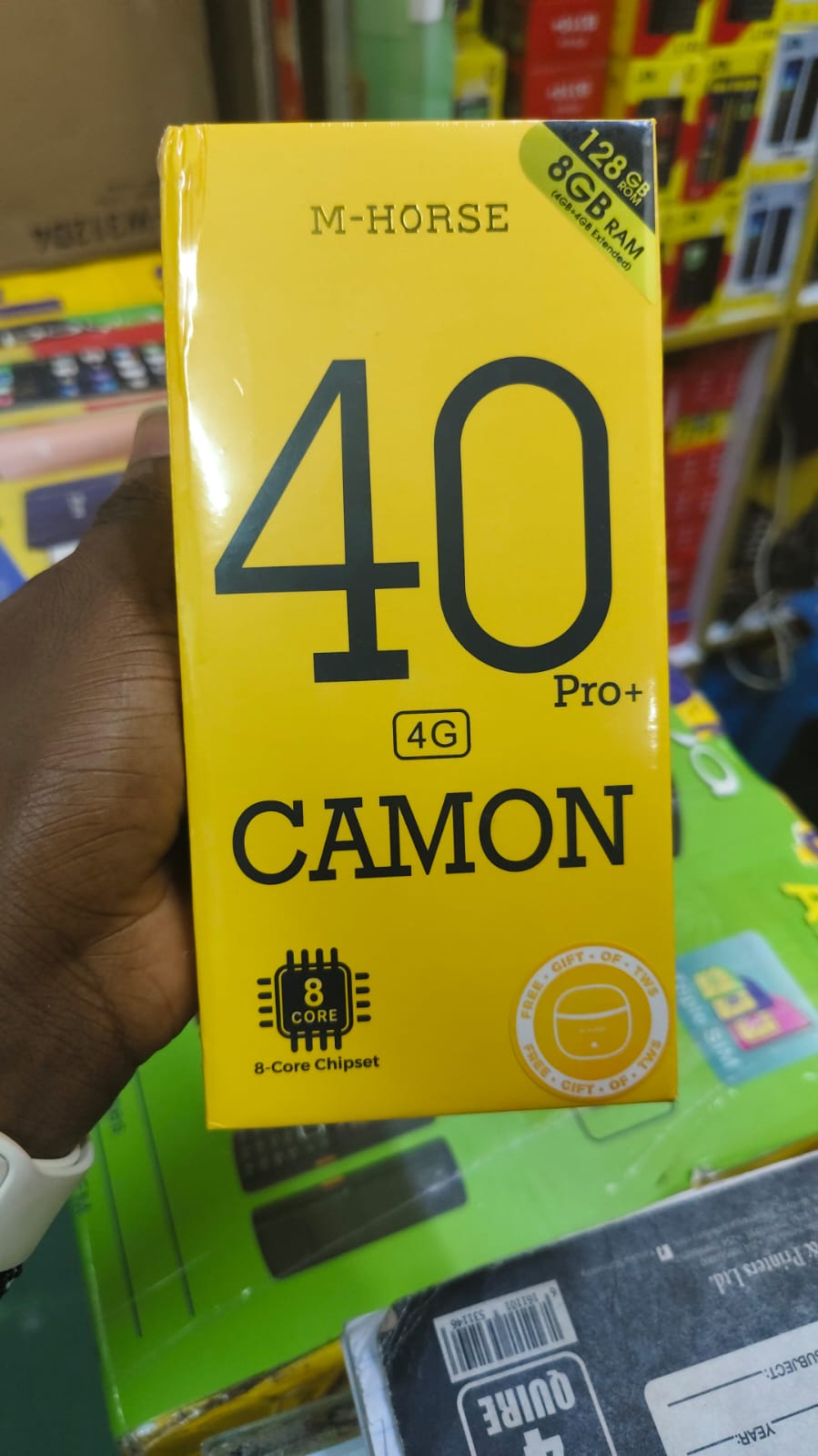 [NEW ARRIVAL!!!!!]M HORSE CAMON 40 PRO PLUS, 8GB RAM + 128GB ROM, 32MP + 16MP AI CAMERA, 5000MAH, SIDE FINGERPRINT, DUAL SIM, 6.8 AMOLED DISPLAY. octa-core processor Dual SIM  smartphones + FREE GIFTS