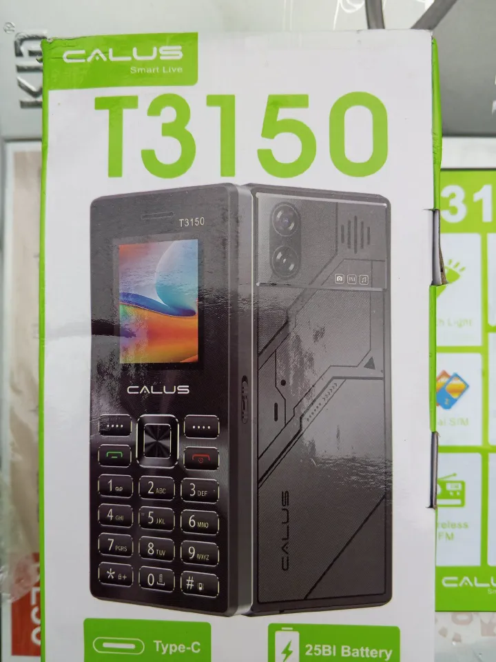 [NEW ARRIVALS!!!!]CALUS T3150 phone 2.0" LARGE screen 25BI Battery wireless FM Torch light dual sim bright torch CALUS smart live Type C charging featured phone