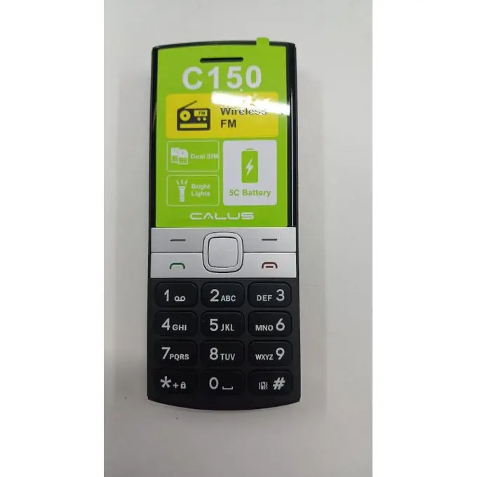 [NEW ARRIVALS!!!!]CALUS C150 phone 2.0" screen 1050mAh 5C Battery wireless FM Torch facebook light dual sim bright torch CALUS smart live featured phone
