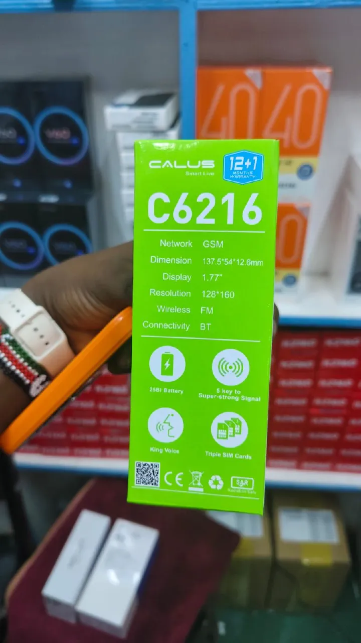 [NEW ARRIALS!!]Calus C6216 phone 1.77" screen 25BI Battery wireless FM Torch light Triple sim card TYPE C bright torch CALUS smart live featured phone