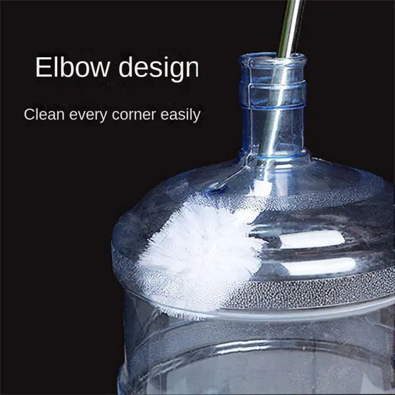 L-Shaped barrel magic brush 
 With L-shaped design, this kitchen scrub brush can clean the narrow areas which other normal brush cannot reach.
 Material: Advanced 304 STAINLESS STEEL