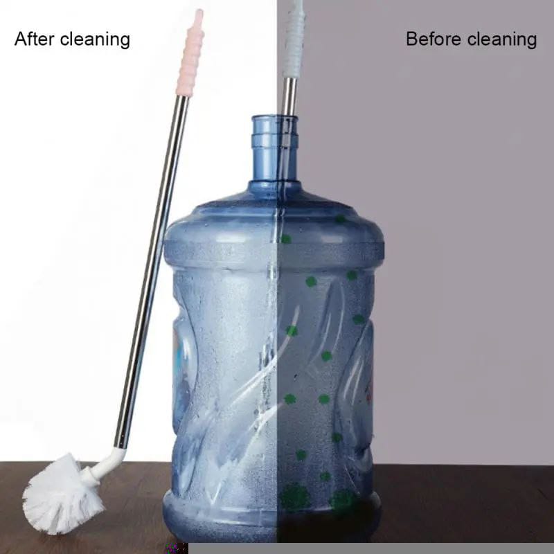 L-Shaped barrel magic brush 
 With L-shaped design, this kitchen scrub brush can clean the narrow areas which other normal brush cannot reach.
 Material: Advanced 304 STAINLESS STEEL