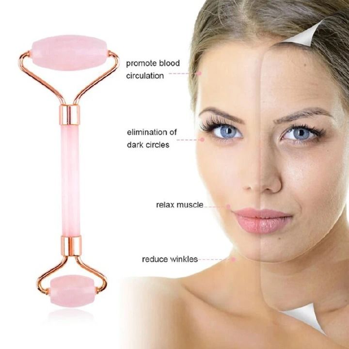 Skin Care Facial Rollers+Face Spa Massager Neck Roller Gua Sha Scraper Board Face Lift Up Wrinkle Remover Face Roller Scraper Set   : Thick guasha board, durable, safe, non-toxic, easy to clean      .