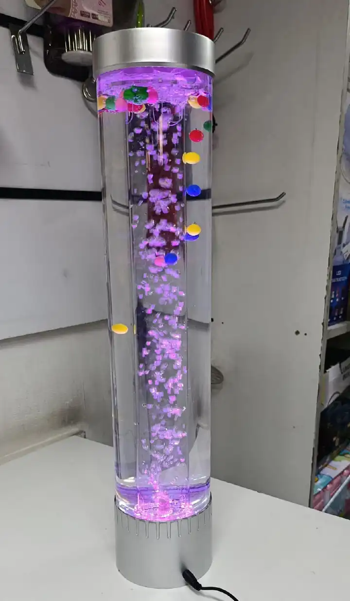 Led Bubble Aquarium Lamp 50Cm, diameter 10cm, Kids Room Tube Mood Light Desktop Artificial Fish Tank, Tall Water Tower, Tank Night Light for Bedroom, Office, house, date night     .