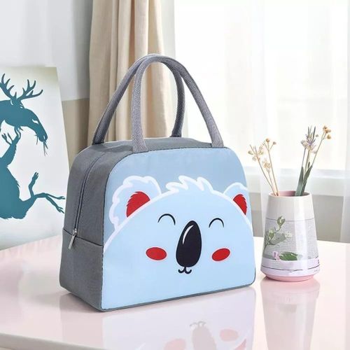 Cute Cartoon Animal Pattern Lunch bag, Waterproof Large capacity kids lunch bag, Lunch Box Bag for Women, School lunch bag, portable lunch bag                                                         .