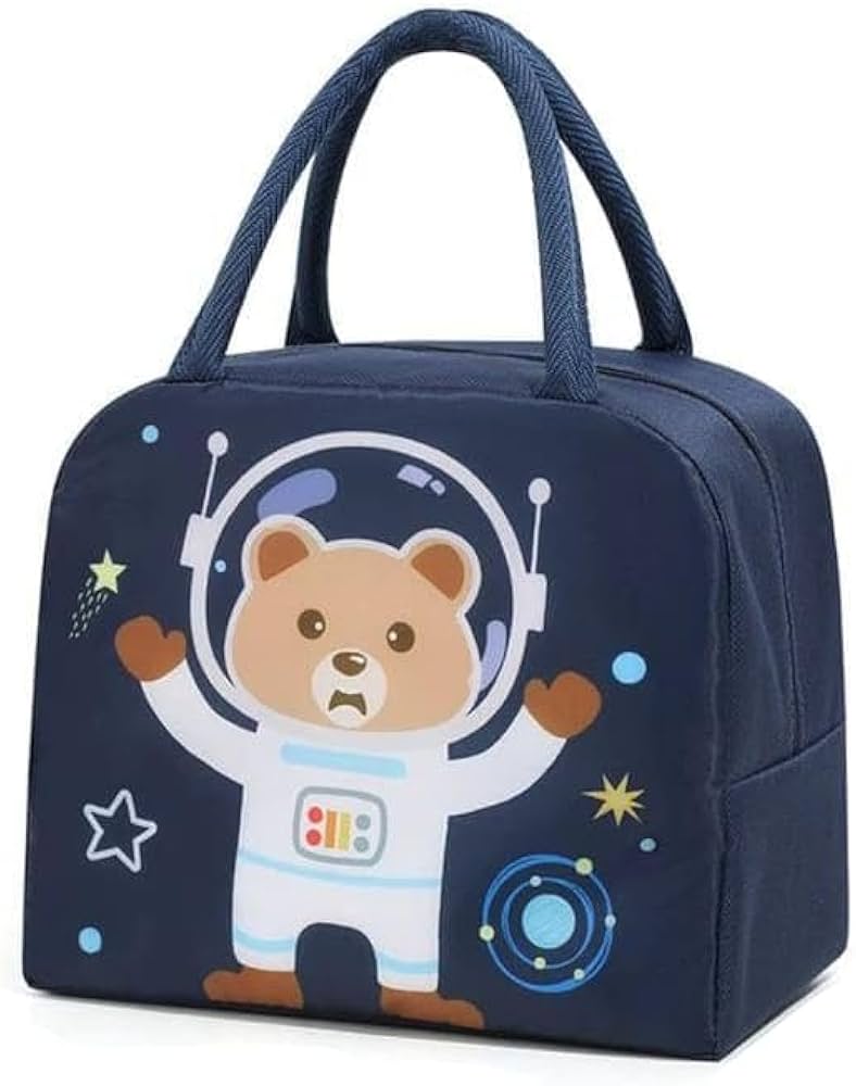 Cute Cartoon Animal Pattern Lunch bag, Waterproof Large capacity kids lunch bag, Lunch Box Bag for Women, School lunch bag, portable lunch bag                                                         .