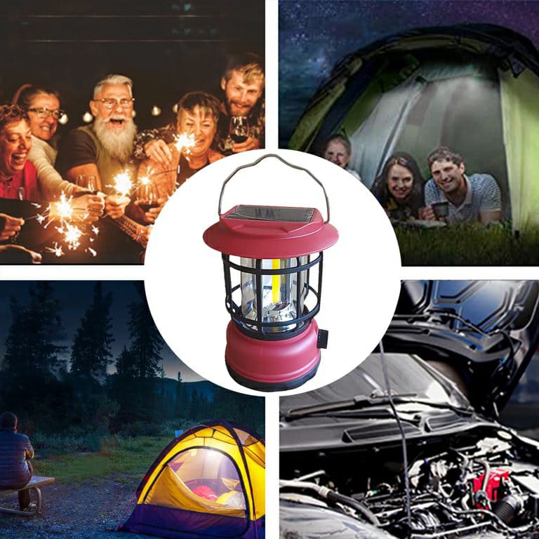 Portable emergency Light - USB Direct Charging & Solar charging, Outdoor Camping Tent Light, Convenient and Waterproof for Camping Picnic, home, outdoor etc 4-5 use hours , lighting area up to 50 squa