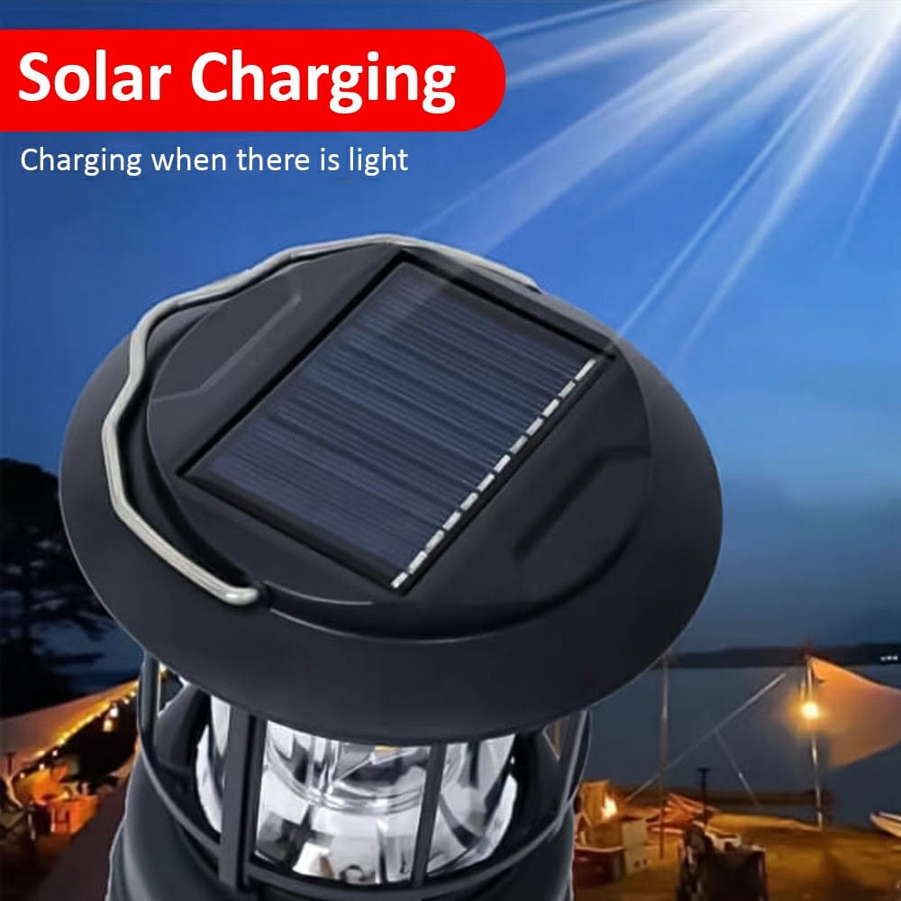 Portable emergency Light - USB Direct Charging & Solar charging, Outdoor Camping Tent Light, Convenient and Waterproof for Camping Picnic, home, outdoor etc 4-5 use hours , lighting area up to 50 squa