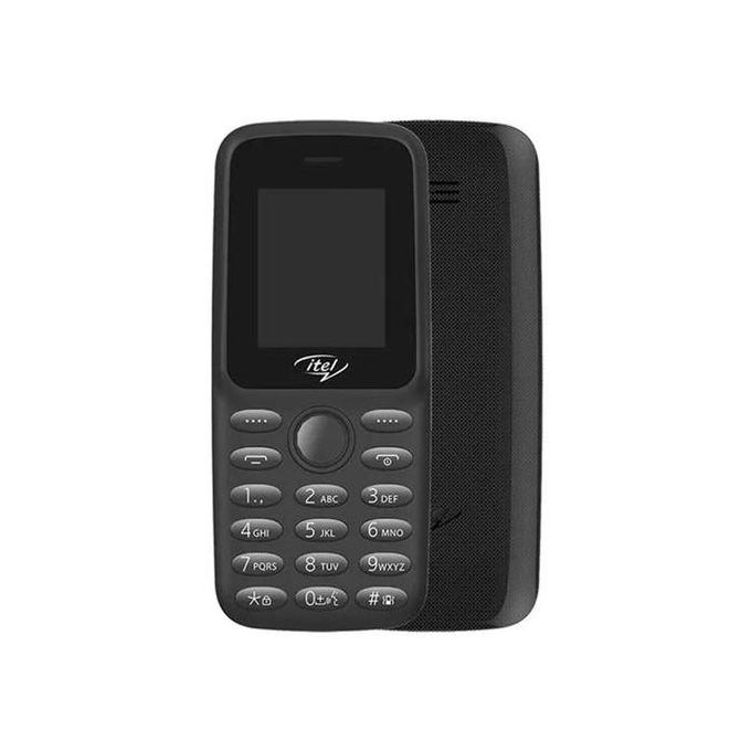 Itel 2163, 1.8"screen 1000mAh, Bright Torch...Wireless FM- Dual Sim//black