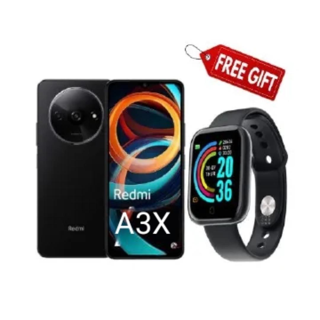 [BRAND NEW] XIAOMI Redmi A3X 6.71" 64GB+3GB RAM 4G Network 5000mAh Battery 8MP AI Camera 10W Fast Charging Fingerprint Sensor Android 14 Smart Phones