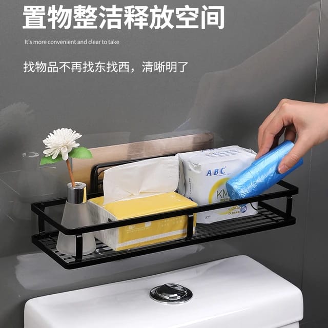 2pcs Metallic Rectangular Bathroom Shower Candy with Self Adhesive Tapes